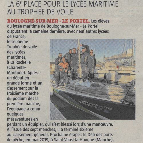 Trophée des lycées maritimes la rochelle 2018